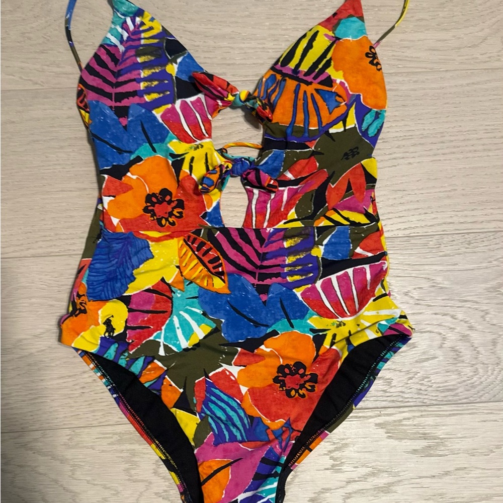 Colorful Floral One-Piece Swimsuit